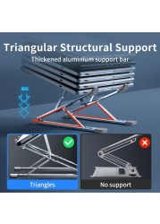 Adjustable Laptop Stand Aluminum For MacBook Foldable Tablet PC Support Notebook Stand TableLaptop Cooling Pad Stand