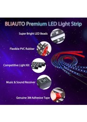 سيارة ضوء تحت توهج مرنة قطاع LED أضواء تحت الجسم عن بعد/APP التحكم سيارة Led ضوء النيون RGB مصباح جو الزخرفية