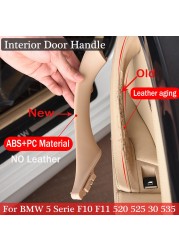 1pc For BMW 5 Series F10 F11 Beige Black Car Left Right Inside Interior Handle Panel Inner Door Pull Trim Cover