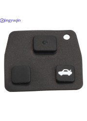 jingyuqin With Rubber Pad Remote Car Key Shell Case For Toyota Yaris Carina Corolla Avensis Cover Toy47 Blade