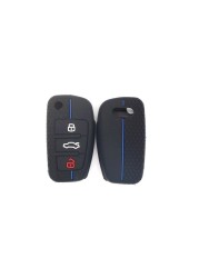 Silicone Flip Car Key Case Cover Remote Control Cover Protector For Audi A1 A3 A6 Q2 Q3 Q7 TT TTS R8 S3 S6 RS3 RS6 Accessories