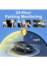 Azdomm17 Car DVR Dashcam Video Recorder 1296P HD Night Vision ADAS Dash Cam Car Wifi DVR Dual Lens 24H Parking Monitor Cam