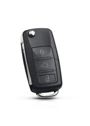 KEYYOU 433mhz Flip Remote Key Shell For VW Golf Passat Polo Jetta Touran Bora Sharan 1J0959753DA 1J0959753AH 1K0959753G ID48