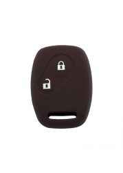 Silicone Car Key Fob Case Cover Set Shell Holder for Honda for Accord CRV Civic Fit Unique StepWGN Two 2 Buttons Remote