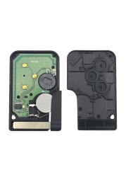 KEYYOU Chip ID46 PCF7947 For Renault Clio Logan Megane 2 3 Scenic Remote 3 Button 433Mhz Smart Card Emergency Insert