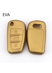 Car Key Case Cover Protector Flip Car Key Case Cover Fob Shell Silicone Skin Holder For Audi A3 Q2L Q3 S3 RS3 A4 A6 A6L A8 Q7