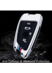 Metal Car Key Case Cover Full Fluorescent Car Key Cover For BMW F30 G30 X1 X3 X4 X5 F15 F16 G11 F48 F39 520 320i Car Accessories