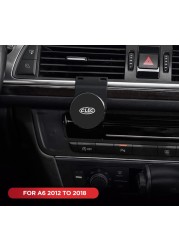 Mobile Phone Holder For Audi A6 2018 2017 Car Magnetic GPS Stand For Phone Phone Holder 360 Degree Rotate Support For Audi A6 2015 2016