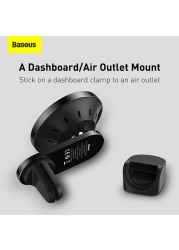 Baseus Car Mount Wireless Charger Magnetic Suction Dashboard Air Outlet Wireless Charging Holder for iPhone 12 13 Series