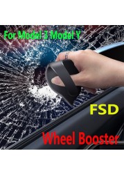 Upgrade 2 in 1 Tesla Model 3 Y Steering Wheel Booster FSD Booster Automatic Assisted Steering Balancing Ring for Tesla 2021