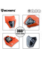 MCHMFG Motorcycle New LED Headlight Headlamp for KTM LDE for KTM EXC EXCF SX SXF XC XCF XCW XCFW 125 150 250 300 350 450 530