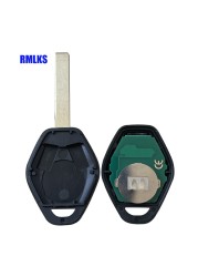 High Quality 3 Button Remote Key Fit For BMW E38 E39 E46 EWS System 433MHz 315MHz With PCF7935AA ID44 Chip Uncut Blade