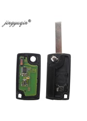 jingyuqin 434Mhz ASK FSK 2 Button Flip Remote Key Fob For Citroen C2 C3 C4 C5 C6 C8 Xsara Picasso CE0523 Ce0536 VA2/HCA Blade