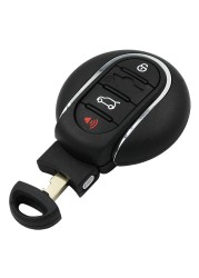 3/4 Buttons Smart Remote Car Key Shell Electronic Car Key Case Shell For BMW mini Cooper 2015 2016 2017 2018 With Emergency Key Blade