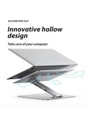 Laptop Stand Adjustable Non-slip Hollow out Desktop Laptop Holder Aluminum Load 10kg Cooling Bracket For Laptop Macbook Tablet