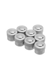 8pcs/set 8mm Car Valve Caps Metal Short Gasket Premium Tire Valve Cap Car Cap Cap Car Tire Wheel Valves Tire Stem Air Caps