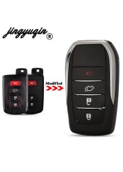 jingyuqin 2/3/4 Buttons Remote Control Key For Toyota Fortuner Prado Camry Rav4 Highlander Crown Housing Case Smart Keyless