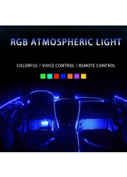 شريط إضاءة داخلي للسيارة RGB LED ، شريط ضوئي للديكور المحيط ، التحكم في التطبيق ، الموسيقى ، 8 متر ، 1 قطعة