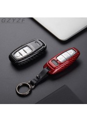 Carbon Fiber Key Case Cover For Audi A1 A3 8P 8V 8L A4 A4L B6 B7 B8 A5 8T A6 C5 C6 C7 A7 4G A8 4E D3 D4 8N 8J Q5 Q7 TT S3 4 6 8