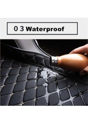 SJ 6 Colors Waterproof Car Trunk Mat Boot Tray Liner Rear Cargo Pad Fit For Infiniti ESQ-Series (2014-15-16-17-2018 Year)