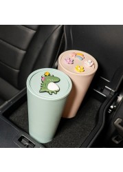 Cute Mini Car Trash Can Car Storage Box Small Office Home Desktop Trash Can Glove Box Car Accessories Auto Supplies Small Gifts