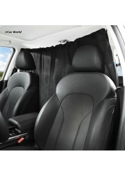 6XDB Car Front and Rear Privacy Curtain Partition Barrier Curtain Sun Shade Universal