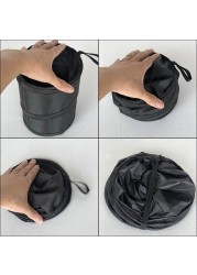 1PC Car Trash Can Backpack Black Waterproof Car Garbage Bag For Little Leak Proof Car Cooler Bag-Car Garbage Bag With Side Pocket