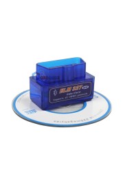 2022 Mini ELM327 V2.1 ELM 327 Bluetooth 4.0 OBD2 Diagnostic Tool for IOS Android Torque Code Car Scanner Multi Language