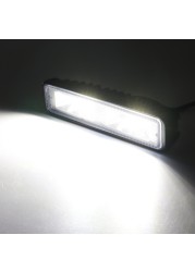 48 واط DRL LED بقعة الفيضانات ضوء العمل Worklight 9-32 فولت 12 فولت إضاءة تشغيل مزودة بإضاءة ليد ل سيارة للطرق الوعرة SUV سيارات شاحنة قذيفة سوداء