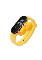 Applicable Cartoon Disney Mi Band 5 6 Smart Watch Wristband Mickey Minnie Stitch Cute Doll Adjustable Mi Band Replacement Strap