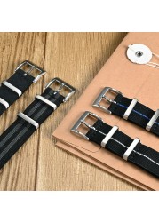 San Martin Watch Strap 20mm 22mm Pilot Military Watch Band Universal Type Sports Troops Parachute Bag Watchband Nylon Strap