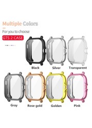 For Amazfit- GTS 2 Full Coverage Protective Case Cover Transparent TPU For Huami Amazfit GTS 2E Smart Watch Protector A1968 A06 21