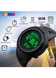 SKMEI Fashion Outdoor Sports Watch Men Multifunction Watches Alarm Clock Chrono 5Bar Waterproof Digital Watch reloj hombre 1251