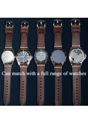 Maikes Genuine Leather Watchband For Galaxy Watchband 18mm 20mm 22mm 24mm Watch Strap Tissote Timex Omega Wrist Bracelets