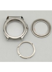 39mm Replacement watch case 316 stainless steel case sapphire glass for 8215 movement silver