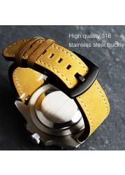 18mm,19mm,20mm,21mm,22mm,24mm Vintage Leather Watch Strap Quick Release Pins Watch Band For Samsung Huawei IWC Watches