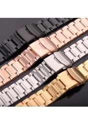 Stainless steel watch band, 18mm, 20mm, 22mm, 24mm, blue, black, gold, accessories