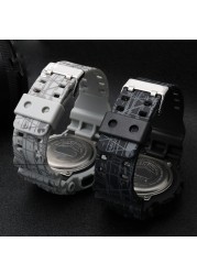 Silicone Rubber Watchband Case For Casio G-SHOCK GA-110/100 GA-120 GD-110 Men's Sport Waterproof Band Strap Bracelet Accessories