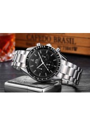 Orologio Uomo Multifunction Chronograph Automatic Watches Men 2022 Luxury Brand Watch Men Mechanical Wristwatches Steel Clock