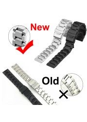 Stainless Steel Metal Men Watch Bracelet Women Solid Brushed Strap Band For Samsung Gear S3 Galaxy Watch 18 20mm 22mm 24mm Strap