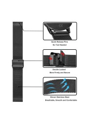 Stainless Steel Strap For Lenovo Watch S2/S2 Pro Smart Band Metal Quick Release Straps For Lenovo S Watch X Plus Correa Wristband