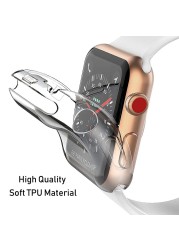 Protective Cover Case For iWatch Apple Watch Series 5 4 3 2 1 38 40 42 44mm 40mm 42mm 38mm 44mm Screen Protector Accessories