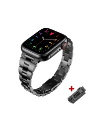 Women Stainless Steel Slim Bracelet For Apple Watch Band 40mm 38mm 42mm 41 45mm For iWatch SE/6/5 7 Luxury Metal Lady Thin Strap