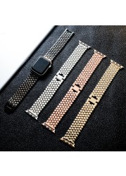 strap for apple watch band 45mm 41mm 44mm 40mm 42mm 38mm stainless steel watchband korea bracelet iwatch series 7 6 SE 5 4 3