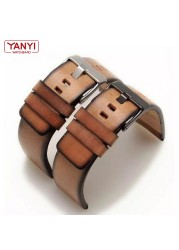 Genuine leather bracelet for diesel DZ7406 DZ7408 DZ4476 DZ4343 watch strap brown watchband 22mm 24 26mm retro wrist band