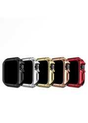 Top watch case for Apple Watch SE 38mm 42mm shell plating hard PC protective case for Apple Watch Series 7 6 5 4 iWatch 40mm 44mm