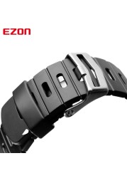 EZON الرياضة ووتش الأصلي سيليكون المطاط حزام مربط الساعة ل L008 T023 T029 T031 G2 G3 S2 H001 H009 T007 T037 T043