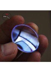 Light blue coated watch glass, double dome, 2.0mm thick, concave metal, watch spare parts