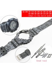 ساعة اكسسوارات الراتنج حزام 16 مللي متر ل التمويه كاسيو g-shock GLS GD GA110 GA100 GD120 ساعة رياضية للرجال والنساء