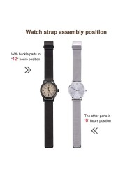 Stainless steel mesh watch band for men women, quick release mesh watch straps 16mm 18mm 19mm 20mm 21mm 22mm